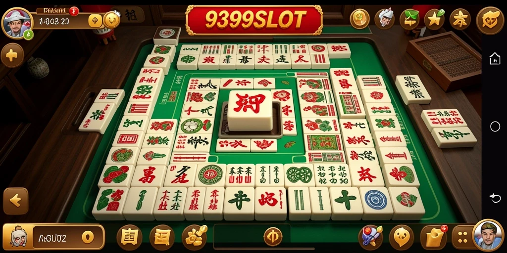 Screenshot gameplay 9399SLOT yang memperlihatkan keseruan permainan Mahjong.