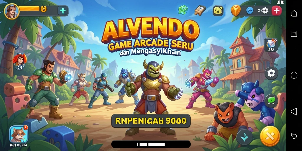 Screenshot permainan <strong>ALVENDO</strong> menampilkan aksi seru dalam gameplay Arcade.