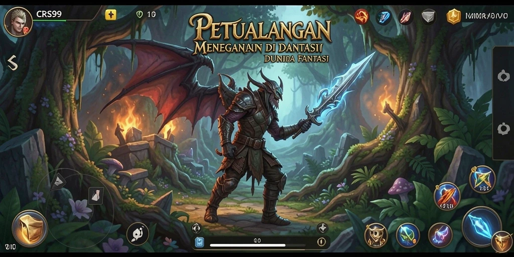 Tangkapan layar utama CRS99 menampilkan momen menegangkan dalam petualangan.