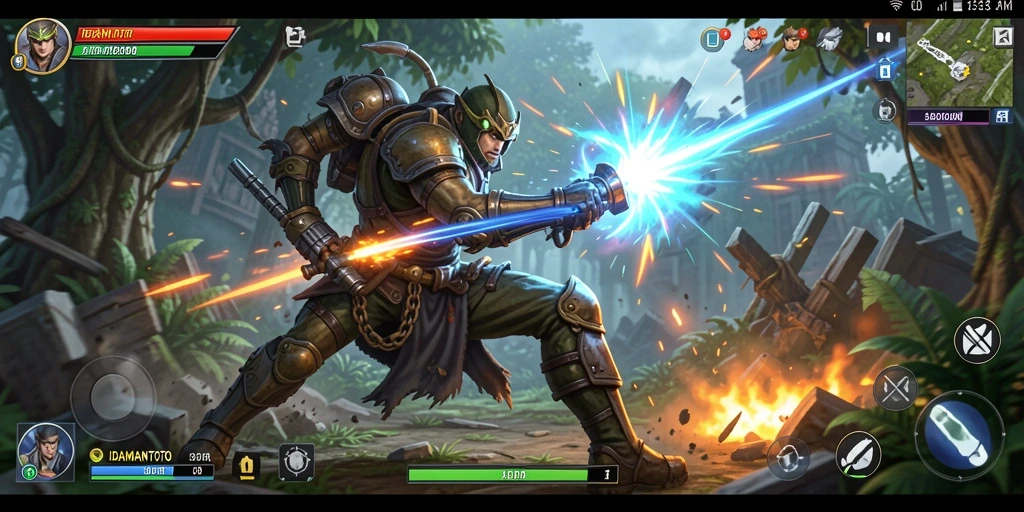 Screenshot gameplay <strong>IDAMANTOTO</strong> yang penuh aksi di arena pertempuran.