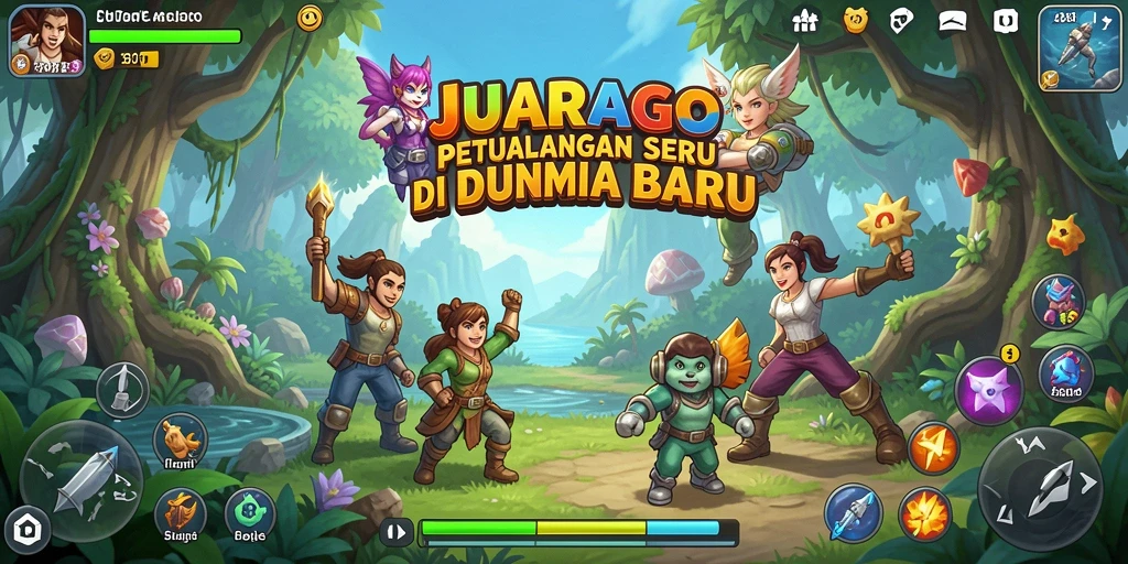 Tampilan gameplay JUARAGO yang penuh aksi dan petualangan.