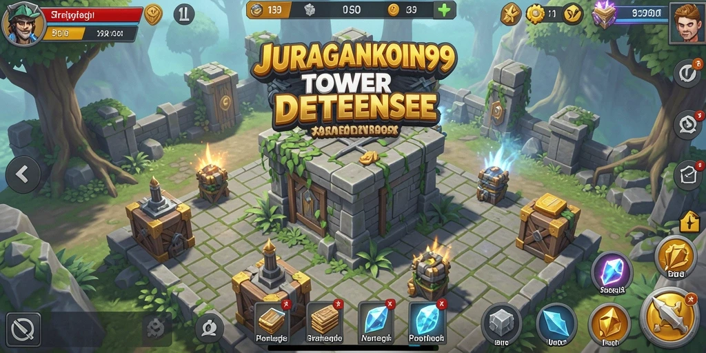 Tangkapan layar gameplay JURAGANKOIN99 yang menunjukkan strategi pertahanan yang menarik.