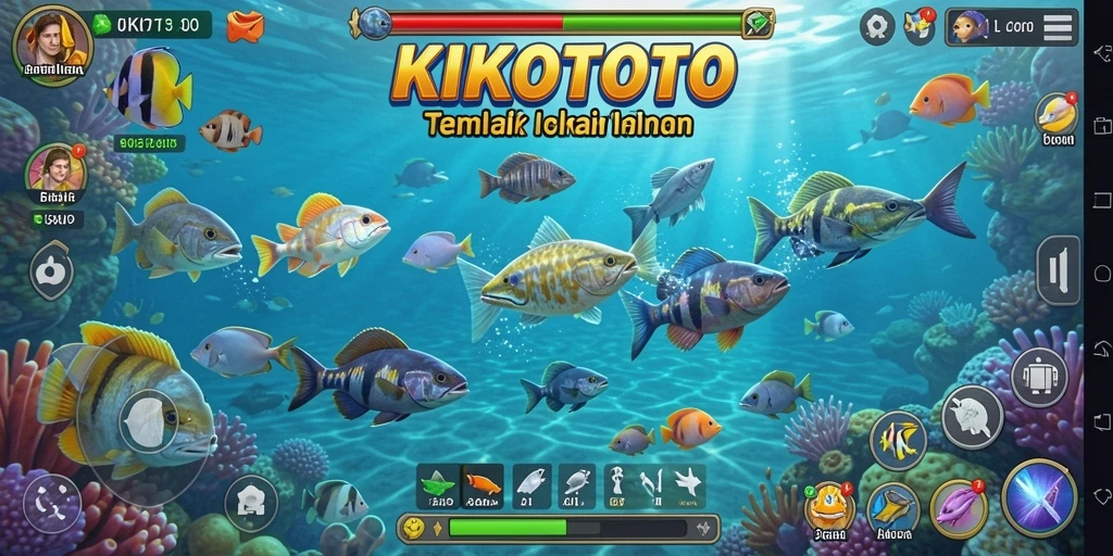 Screenshot KIKOTOTO menampilkan aksi seru menembak ikan dengan grafik yang ciamik.