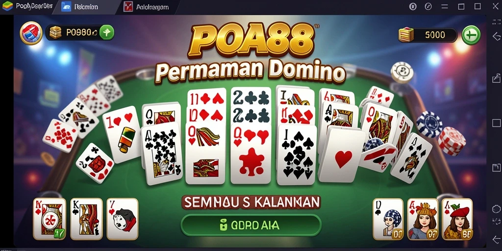 Tampilan antarmuka POA88 dengan gameplay Domino yang menarik.