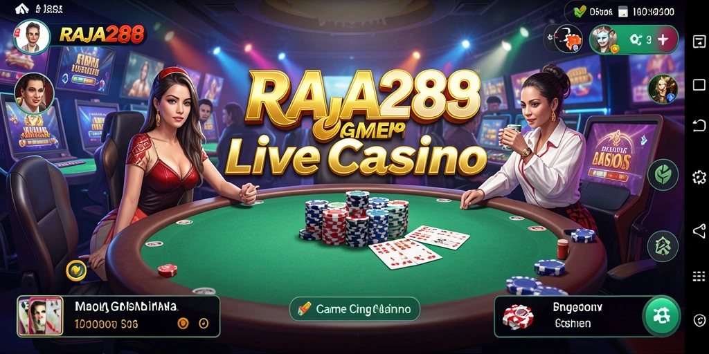 Tampilan gameplay seru di RAJA288 dengan dealer langsung.