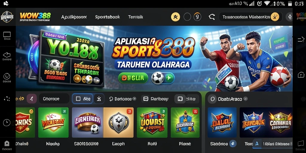 Gameplay WOW388 menampilkan berbagai opsi taruhan olahraga.